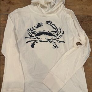 Crewcuts Ivory Long Sleeve with Navy Graphic